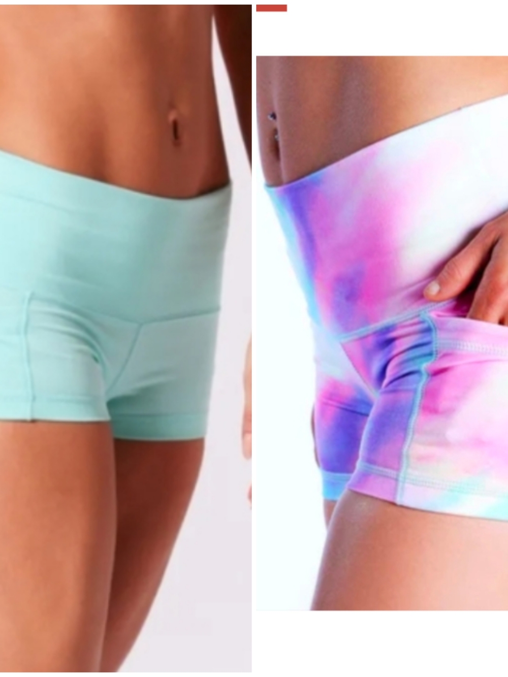 POPFLEX High-Waist Workout Shorts With Pockets X 2